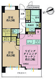 ライオンズマンション渋谷道玄坂 2LDKの間取図画像