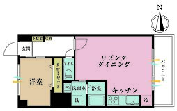 西荻窪永谷マンション 1LDKの間取図画像