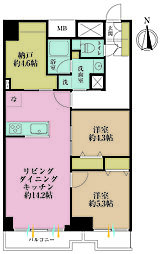 コーポ柳町 2SLDKの間取図画像