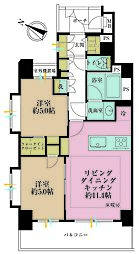 クレッセント渋谷神泉 2LDKの間取図画像