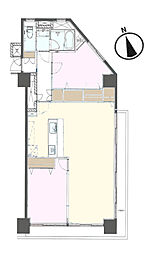 シャトレ市ヶ谷 2LDKの間取図画像
