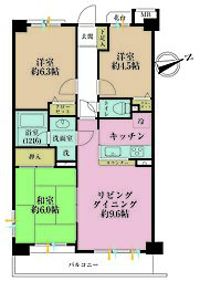 ダイアパレス日吉イースト 3LDKの間取図画像