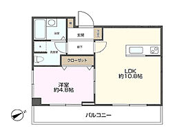 マンション小滝橋 1LDKの間取図画像
