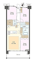 パークホームズ用賀一丁目 3LDKの間取図画像