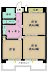 間取り：3DK、専有面積36.47m2、バルコニー面積6.55m2