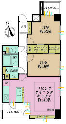 ユニーブル荻窪 2LDKの間取図画像