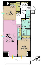 レグノ・カリテ品川シーサイド 2LDKの間取図画像