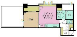 グランドパーク恵比寿センシュアス 1LDKの間取図画像