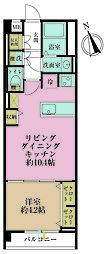 渋谷マンション 1LDKの間取図画像