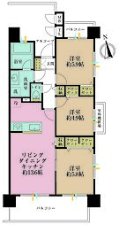 グランイーグル多摩川緑地11 3LDKの間取図画像
