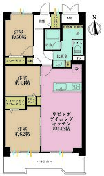シティコープ大森東1号棟 3LDKの間取図画像