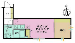 FLレジデンス新宿御苑5 1LDKの間取図画像
