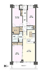 クレストフォルム中野弥生町 2SLDKの間取図画像