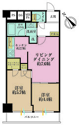 秀和南品川レジデンス 2LDKの間取図画像