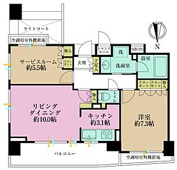 クリオ新宿戸山壱番館 1SLDKの間取図画像