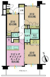 グランイーグル多摩川緑地10 3LDKの間取図画像