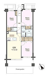 ライオンズガーデン尾山台 3LDKの間取図画像