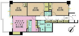 ライオンズガーデン日吉本町 3LDKの間取図画像