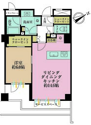 PARKHOMES三軒茶屋一丁目 1LDKの間取図画像