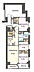 間取り：3LDK、専有面積77.08m2、バルコニー面積3.02m2