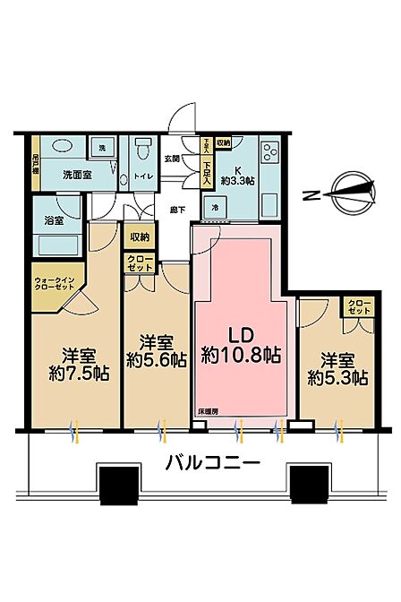 3LDK 間取り