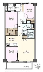 ハイクレスト白金台 3LDKの間取図画像