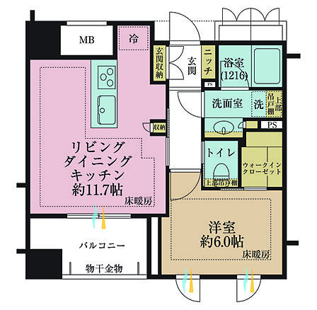 1LDK 間取り