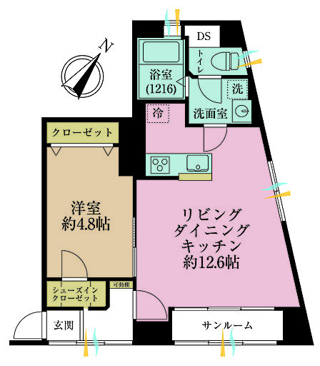 1LDK 間取り