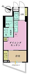 ルシェール赤坂 1DKの間取図画像