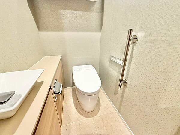 清潔感の高いお手洗い。