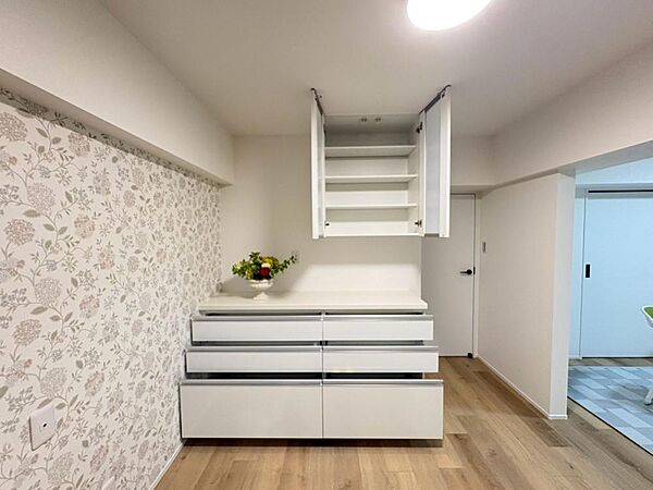 家電やスーツケース、ストック品など何でも片付く嬉しい空間です。