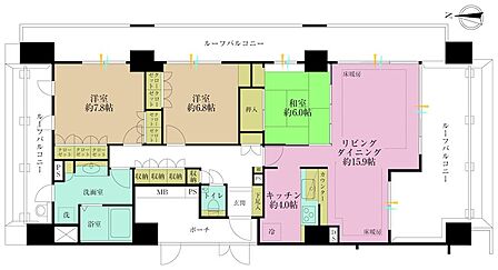 3LDK、専有面積97.01?