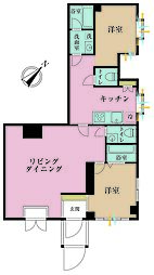 ナイスアーバン北品川 2LDKの間取図画像