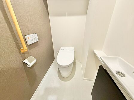 清潔感の高いお手洗い。