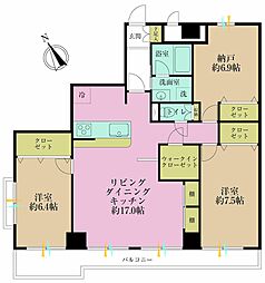 エンゼルハイム川崎第2 2SLDKの間取図画像