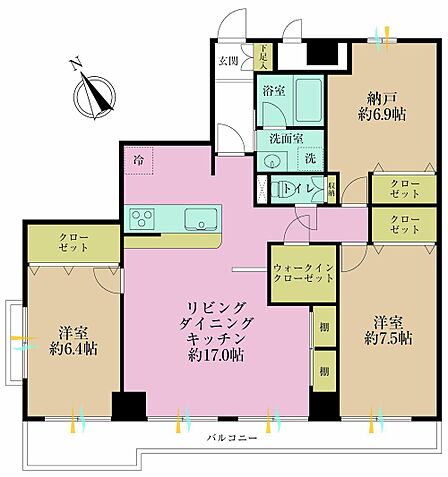 2SLDK 間取り