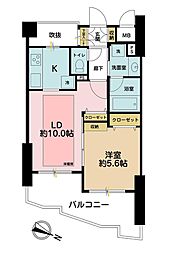 クレッセント渋谷神泉 1LDKの間取図画像