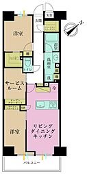 アンサンブル新中野 2SLDKの間取図画像