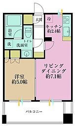 パレステュディオ新宿御苑 1LDKの間取図画像