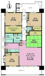 クレストフォルム横浜リヴァシス 4LDKの間取図画像
