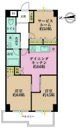 ルミネ三軒茶屋 2SDKの間取図画像