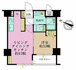 日神パレステージ駒場 1LDKの間取図画像