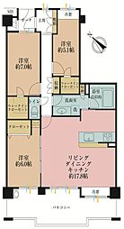 ジェイパーク川崎コンフィール 3LDKの間取図画像