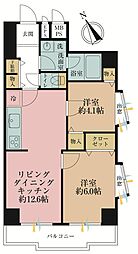 エクレール亀戸 2LDKの間取図画像