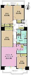 セソール川崎京町ハイライズファーストピア 4LDKの間取図画像