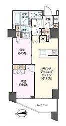 サンクタス横浜mid 2LDKの間取図画像