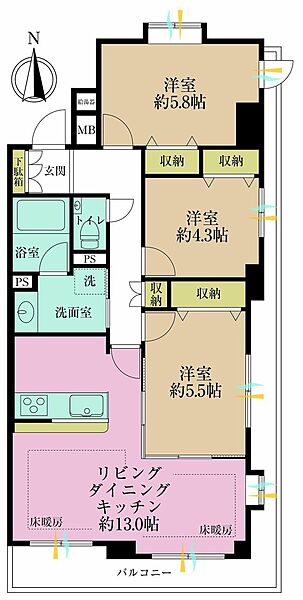 間取りを拡大表示
