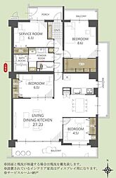 ライオンズマンション鈴蘭台壱番館 4LDKの間取図画像