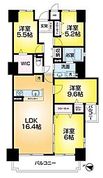 パームスクエアジェームス山 4LDKの間取図画像
