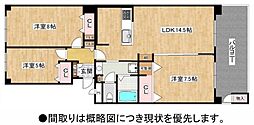 神戸ポートビレジ3号棟 3LDKの間取図画像